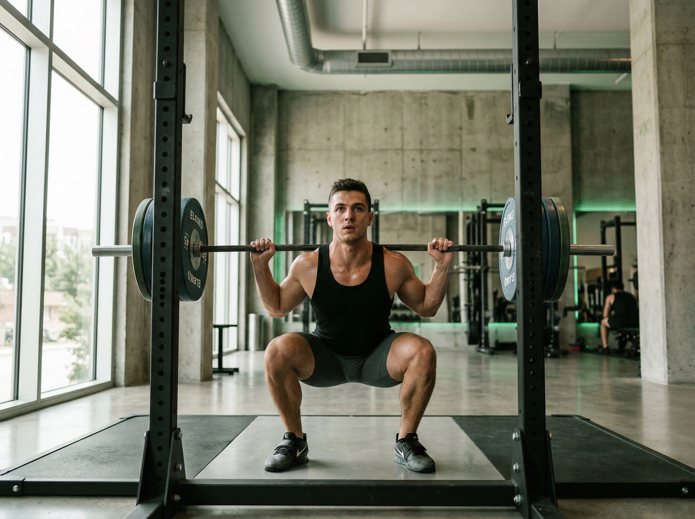 Mees treenib jõusaalis pärast Flow3 laserkirurgiat